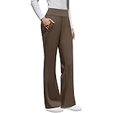 DLOODA Womens High Waist Dress Pants Business Casual Work Pants Stretchy Bootcut Pull On Slacks Office Trousers with Pockets
