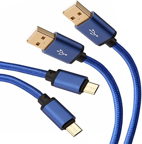 Galaxy S6/S7 Charger 10ft, WITPRO Micro USB Cable Braided Long Android Phone Fast Charging Cord for Samsung Galaxy S6 S7 Edge S5, Note 4 / 5, J3 J5 J7, More (Blue) 2-Pack
