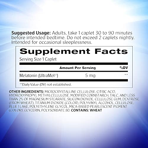 REMfresh Extra Strength 5mg Melatonin Sleep Aid Supplement (108 Caplets