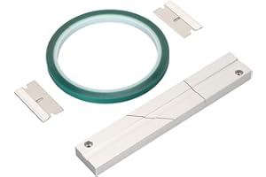Professional Cassette Tape Splicing Kit - Complete Repair Set with Green Splicing Tape, 2 Blades & Leader for 1/4" 10" Open R