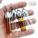 Glass Bottle with Snuff Spoon 57MM Height with Free fu(4Pack)