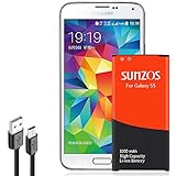 Galaxy S5 Battery, SUNZOS 3200mAh Li-ion Replacement Battery for Samsung Galaxy S5/S5 Active [ I9600, G900F, G900V ( Verizon) , G900T ( T-Mobile ), G900A ( AT&T ),G900P(Sprint)] [3 Years Warranty]