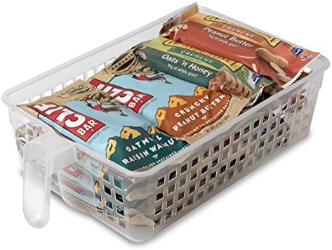 Perfect Pantry Polypropylene Handy Basket for Granola Bars and Soup/Veggie Cans, Clear
