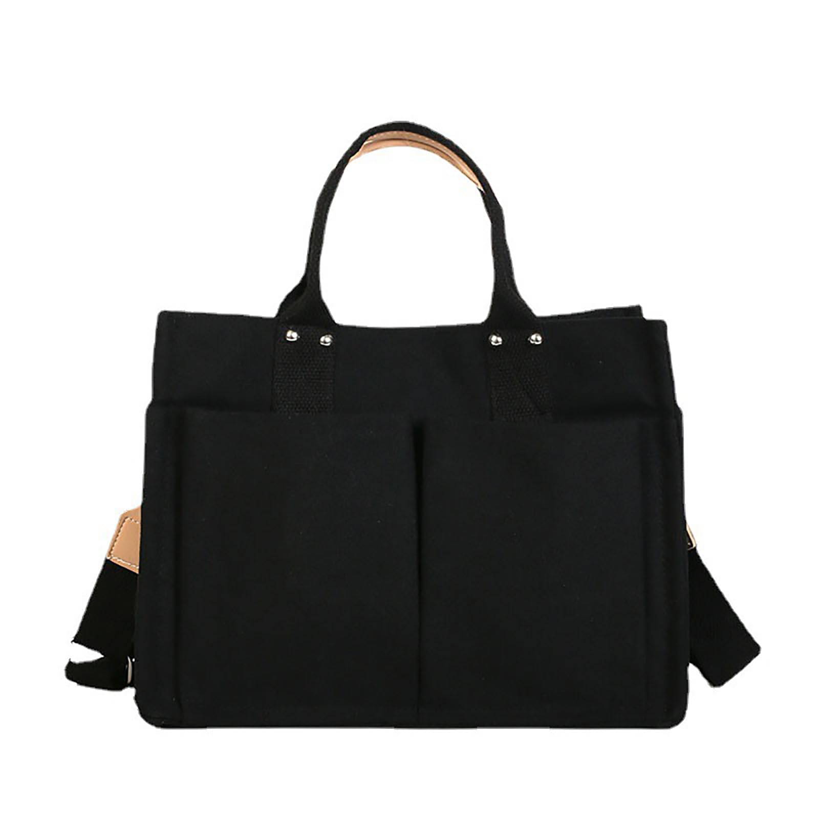 Canvas Tote Bags for Women Large Capacity Messenger Bag Durable Shoulder Bag Multi Pocket Casual Work Bags
