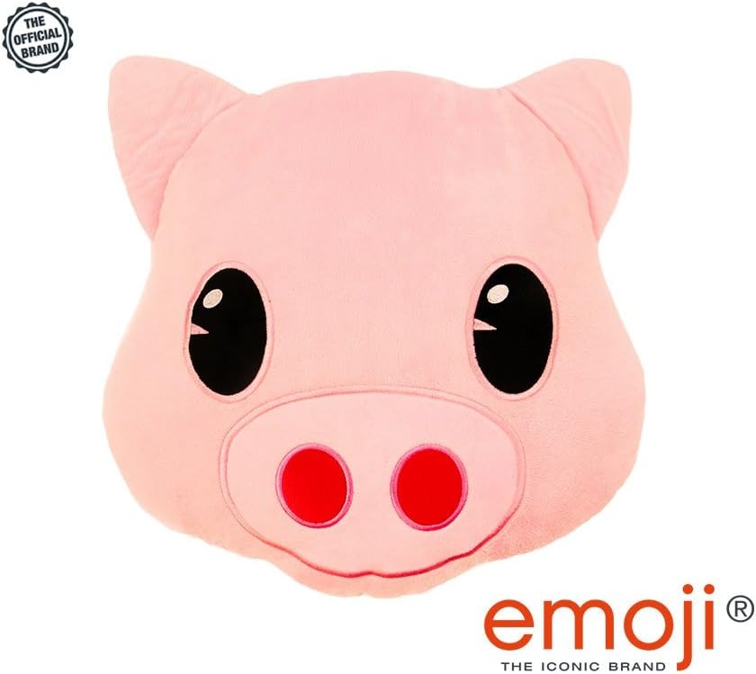 Pig - emoji® Brand Cushion - Super Soft, Super Cuddly Pillow. This is a large emoji or emoticon pillow from emoji®