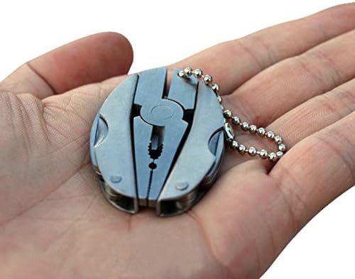 Outdoor Camping Survival EDC Tools Portable Multifunction Folding Plier Stainless Steel Foldaway Knife Keychain Screwdriver