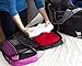 Bago Packing Cubes for Suitcases & Travel Bags - 8Pcs Luggage & Suitcase Organizer Bags Set - Compression Packing Cubes for Travel Organizer - 5 Cubes plus 3 Sealed ZipBags (Pink)