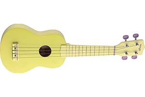 Stagg US-LEMON Soprano Ukulele with Black Nylon Gig Bag, Yellow
