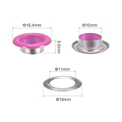 HARFINGTON 200 Set Color Round Grommets 10mm