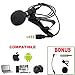 Pop Voice Lavalier Lapel Microphone Clip-on Omnidirectional Condenser Mic with Phone Adapter, PC DSLR Conversion Cable 2 Wind Muffs and 2 Lapel Clips