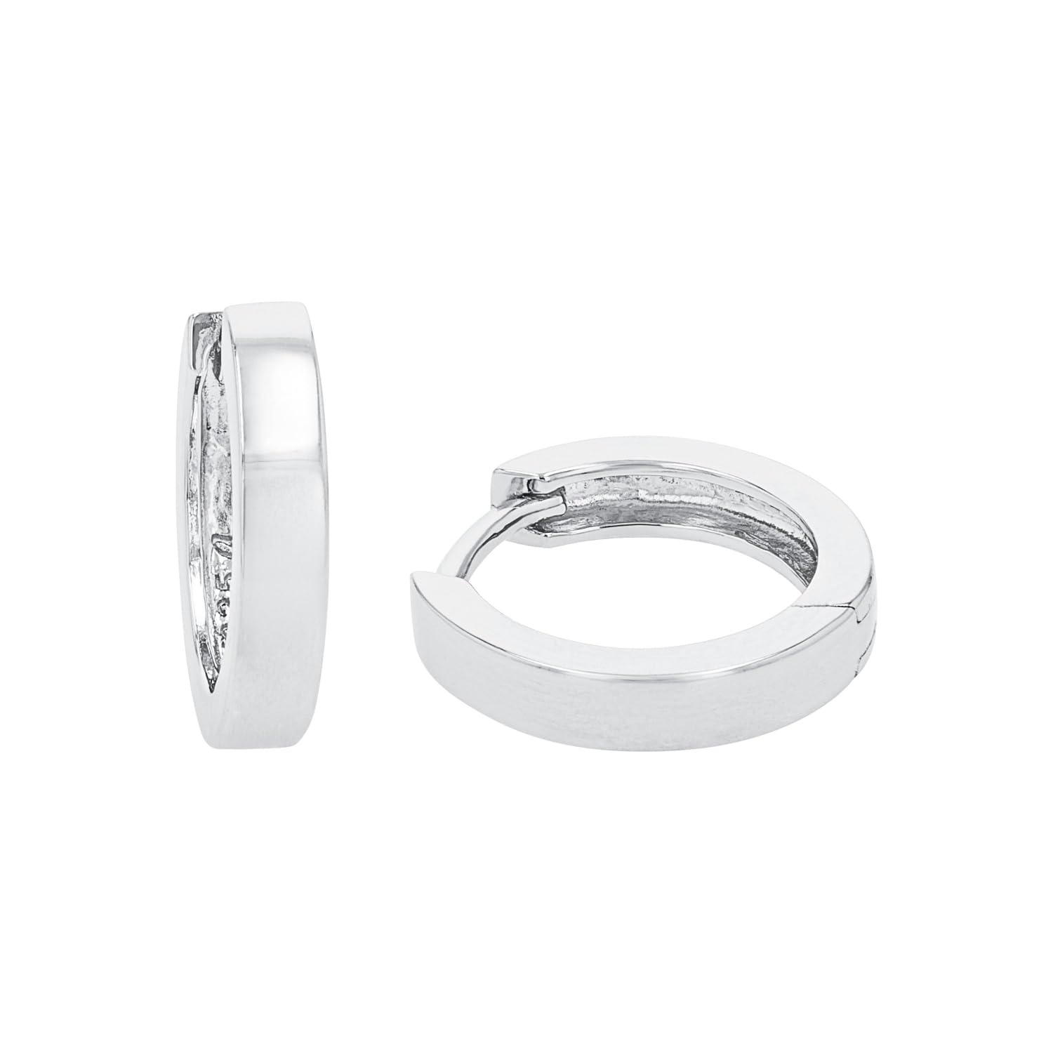 Amor Creoles Women Ear jewelry, 1,3 cm, Silver, Comes in jewelry gift box, 9944750