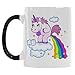 InterestPrint Funny Unicorn Rainbow Horse Animal Morphing Mug Heat Sensitive Color Changing Coffee Mug Cup, Unique Funny Birthday Mug for Men Women Him Her Mom Dad