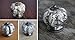 DIY Decor Hub - 10 pcs Antique Silver Ceramic Pumpkin Cabinet Knobs with Gray Marble Finish for Cabinets, Drawers, Dressers, Cupboards