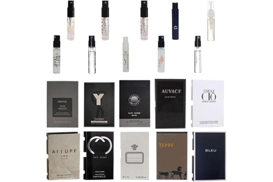 Men’s Cologne Sampler Set Discover 10 Popular Designer Fragrance Vials Featuring Top Brands for Every Occasion Mini Gift