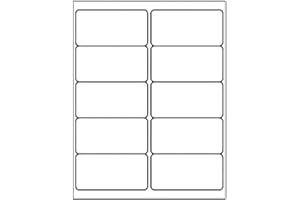 (100 Sheets, 1000 Labels) Sticker Paper, 2" x 4" Shipping Address Labels, 10 Per Page Self Adhesive Mailing Label for Laser a