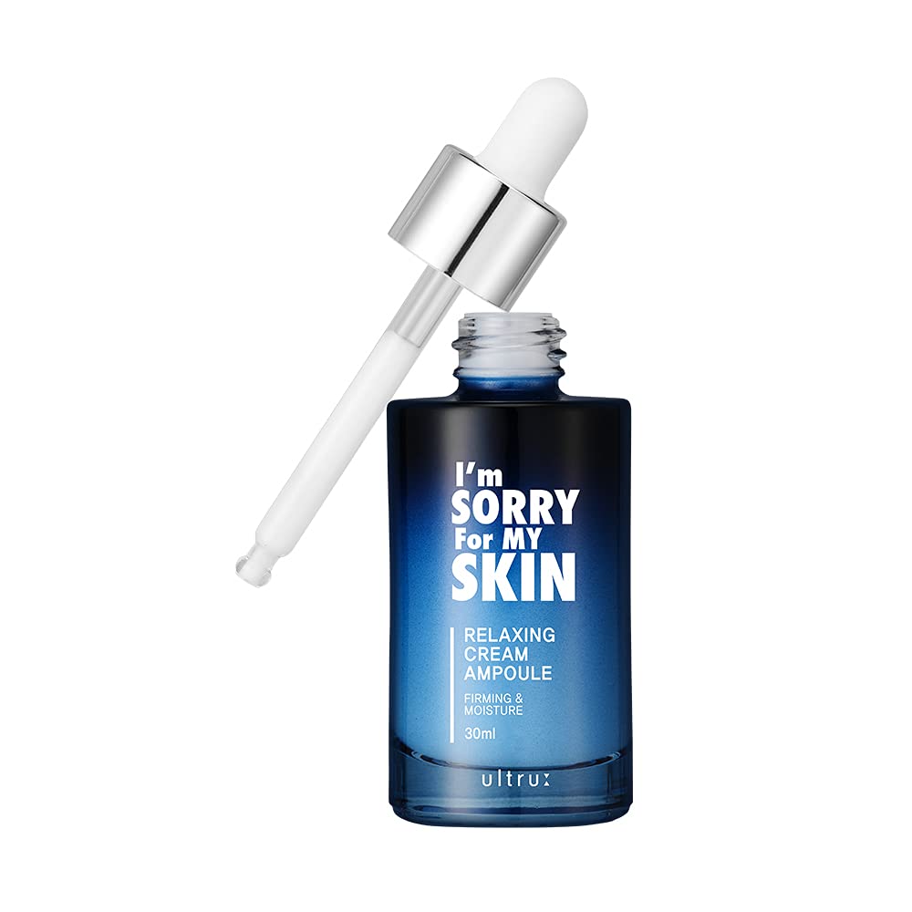 I'm Sorry For My Skin Relaxing Cream Ampoule 30ml Korean Moisturizing Skincare with Centella Asiatica for Firming and Soothing Effects Perfect Facial Care for Reducing Aging Signs