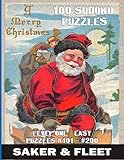 100 Sudoku Puzzles: Large Print - Christmas Stocking Stuffer - Fun Filled To Pass The Chilly Weather by Saker & Fleet, Ronald E Saker