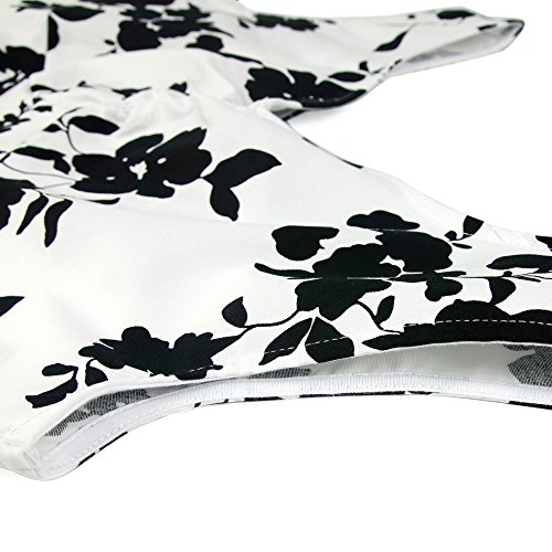 Dreaweet 1950's Vintage Floral Sleeveless Women's Cocktail Party Retro Swing Dress - Thumbnail 2