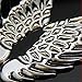KitMax (TM) Pack of 2 Pairs 3D Angel Wings Metal Auto Car Truck Laptop iPad Window Wall Motorcycle Decor Decal Sticker (Silver)