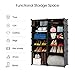 LANGRIA 12-Cube DIY Shoe Rack Modular Organizer Plastic Cabinet 6 Tier Shelving Bookcase Cabinet Closet Black (12 - Regular Cube)