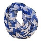 LovedByMoms Nursing Scarf Chevron Blue