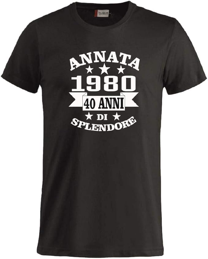 magliette personalizzate 40 anni
