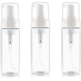 Erioctry 3Pcs 100ML 3.4oz Empty Clear Plastic Foam Pump Bottle Foaming Dispenser Refillable Travel Foaming for Soap Foam Sham