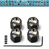 Custom Tire Valve Stem Caps (35 Vehicle Models) Anti-Theft Hexagon Design | Car, Truck, SUV | Leakproof, Airtight, Dustproof Seal | All-Weather, Lock Tight Fit (for BMW M Vehicles)