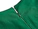 MUXXN Women's 1950s Vintage Short Sleeve Pleated Pencil Dress(XL,Green)