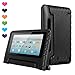 CAM-ULATA Amazon Kids Kindle Fire 7 Case 2015 Release for Boys&Girls, Tablet 7 inch Cover Shock Proof Protective with Handle Stand Holder Light Weight (Previous Generation - 5th) Black