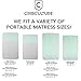 Organic Cotton Crib Sheet Set: Standard Pack n Play Mattress Sheets (2 Pack) Baby Sheets for Playard, Soft Comfortable Unisex for Infants and Toddlers 39”x27”x5”! (Mint Collection)