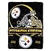 Northwest NFL Pittsburgh Steelers Unisex-Adult Raschel Throw Blanket, 60