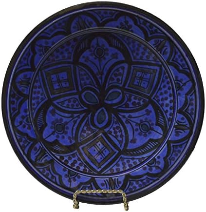 Ceramic Plates Moroccan Handmade Appetizer Tapas Serving Decorative 10 inches Round