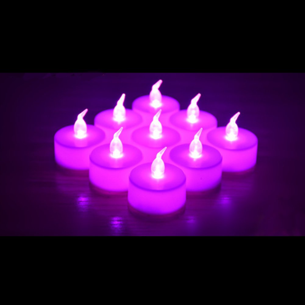 Amazoncom 24 Pack LED Tea Lights Candles Steady Flameless