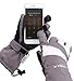 FURST Women's Storm Touchscreen Winter Ski Gloves + Scarf Set, Pocket, Thinsulate, Waterproof, Grey, S