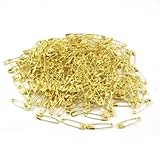 uxcell® Metal Fastening Safety Pins 18mm x 5mm 200 Pcs Gold Tone