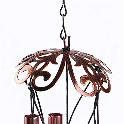 WEISIPU Windwings 3D Butterfly Wind Chimes - Outdoor Metal Windchime Garden Chimes Home Garden Decoration (Pink)