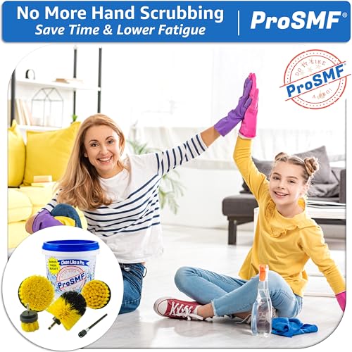 ProSMF Bathroom Drill Brush Set Grout Drill Brush Attachment Set