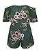 YOMISOY Womens Off The Shoulder Floral Printed Rompers Ruffle Strapless Short Jumpsuits Outfits