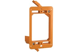 Carlon SC100RR Outlet Box Low Voltage Bracket, Backless, 1 Gang, 3-1/4-Inch Length by 2-1/4-Inch Width, Orange