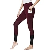 Turnhier Womens Horse Riding Pants Knee-Patch Equestrian Breeches Horseback Riding Tights with Pockets