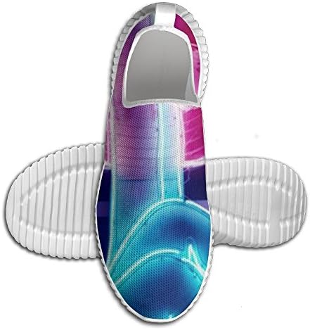 Men's Lightweight Road Running Shoes Lips No Tie Mesh Sport Athletic Sneakers