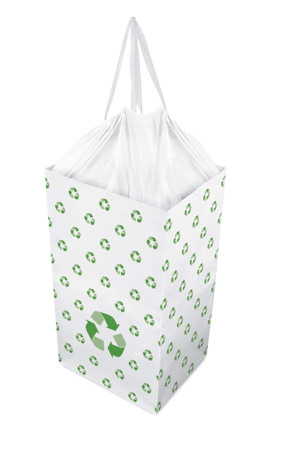 Clean Cubes 30 Gallon Disposable Trash Cans & Recycling Bins, 3 Pack (Recycle Pattern)