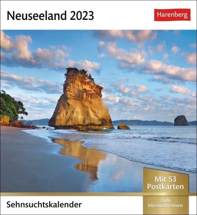 New Zealand Longing Calendar 2023: Weekly Calendar with 53 Postcards