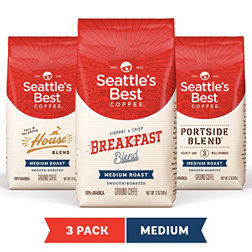 Seattle's Best Coffee Medium Roast Ground Coffee Variety Pack, Three 12-oz. Bags - Thumbnail 7