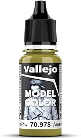 Vallejo Model Color Dark Yellow 18 ml Self-Leveling Acrylic Paint BSL System