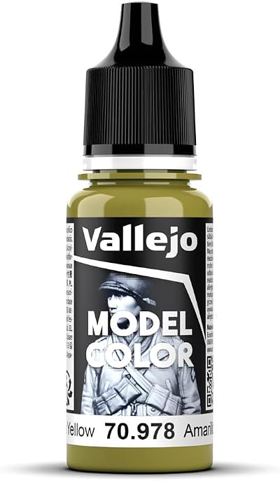 Vallejo Model Color Dark Yellow 18 ml Self-Leveling Acrylic Paint BSL System
