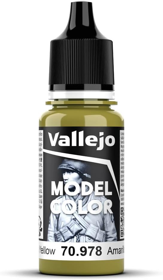 Vallejo Model Color Dark Yellow 18 ml Self-Leveling Acrylic Paint BSL System