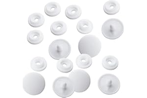 100 Sets Snap Fasteners Plastic Snap Buttons Press Studs for Baby Cloth Crafting - White,Cloth Press Studs Convenient design