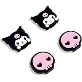 Kuitmor 4PCS Switch Thumb Grips Caps,Soft Silicone Switch Joystick Covers,Kawaii Joy Con Thumb Grip Caps Compatible with Switch/OLED/Lite